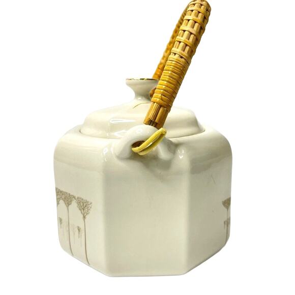 Otagiri Japan Tea Set Golden Mist Teapot With 4 Cups and Lid Holds 24oz Beige - Picture 16 of 16